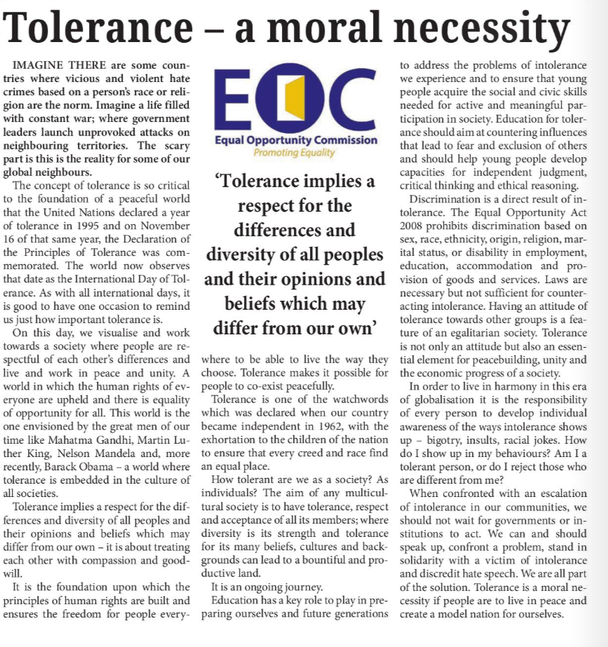 Vital Tolerance – a moral necessity